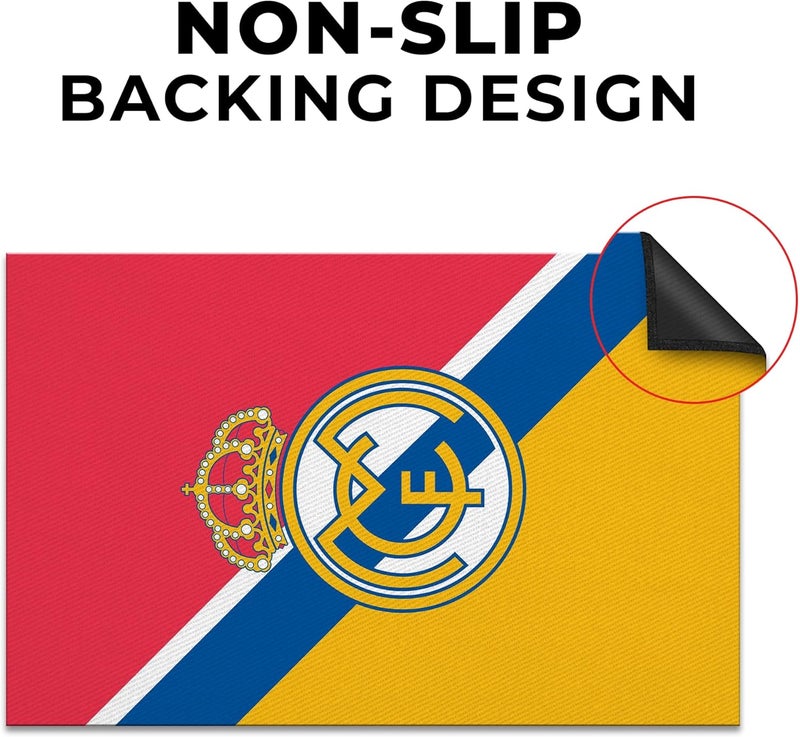 DreamController Real Madriid Custom Rugs for Gamer Room (62x40inch)| Playroom Carpets Inspired by Games & Anime Decor for Gamers | Gamer Room Decor for Kids Teen Anti-Slip Gaming Mat - Image 3